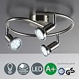 Plafonnier LED 3 Spots Orientables - Parfait Pour Salle De Bain - Lumière Blanc Chaud 3000K - IP44