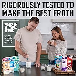 Zulay Powerful Milk Frother Handheld Foam Maker for