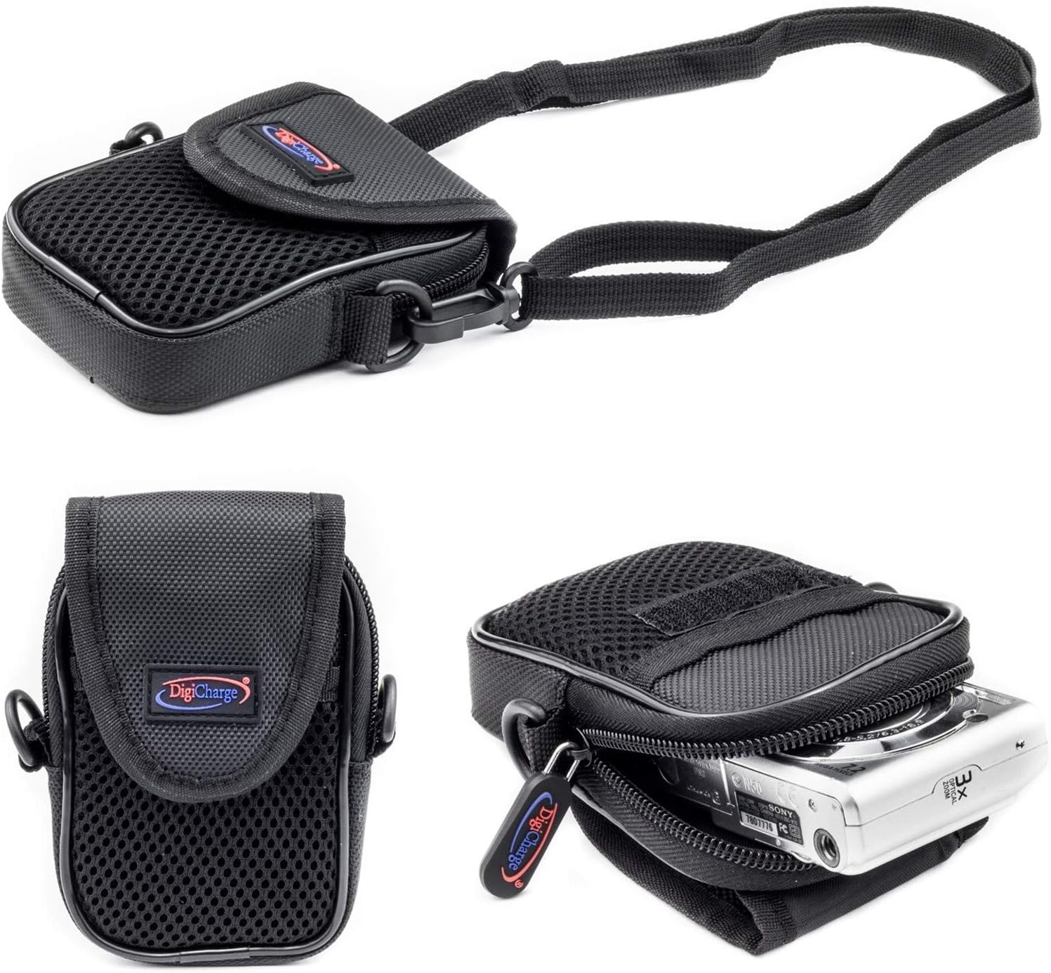 Compact Digital Camera Case Carry Pouch Bag Compatible for Sony Cyber-Shot DSC Canon Ixus Powershot ELPH AbergBest Vmotal Panasonic Olympus Nikon Kodak Point and Shoot up to 4.5 x 2.75 x 1.2 Inches