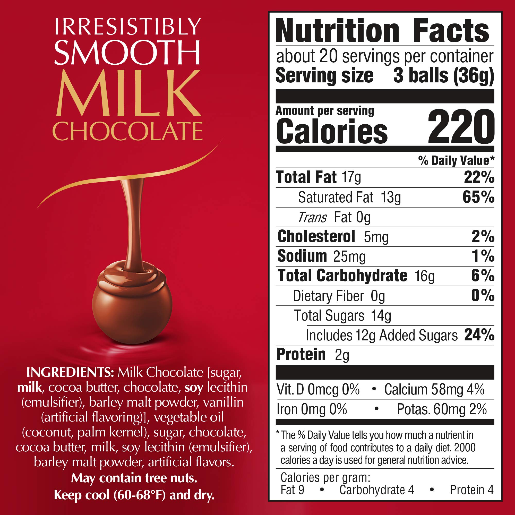 Lindt LINDOR Milk Chocolate Truffles 25 4 Oz 60 Count Buy Online In 