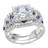 Newshe 2.5CT 925 Sterling Silver CZ Engagements