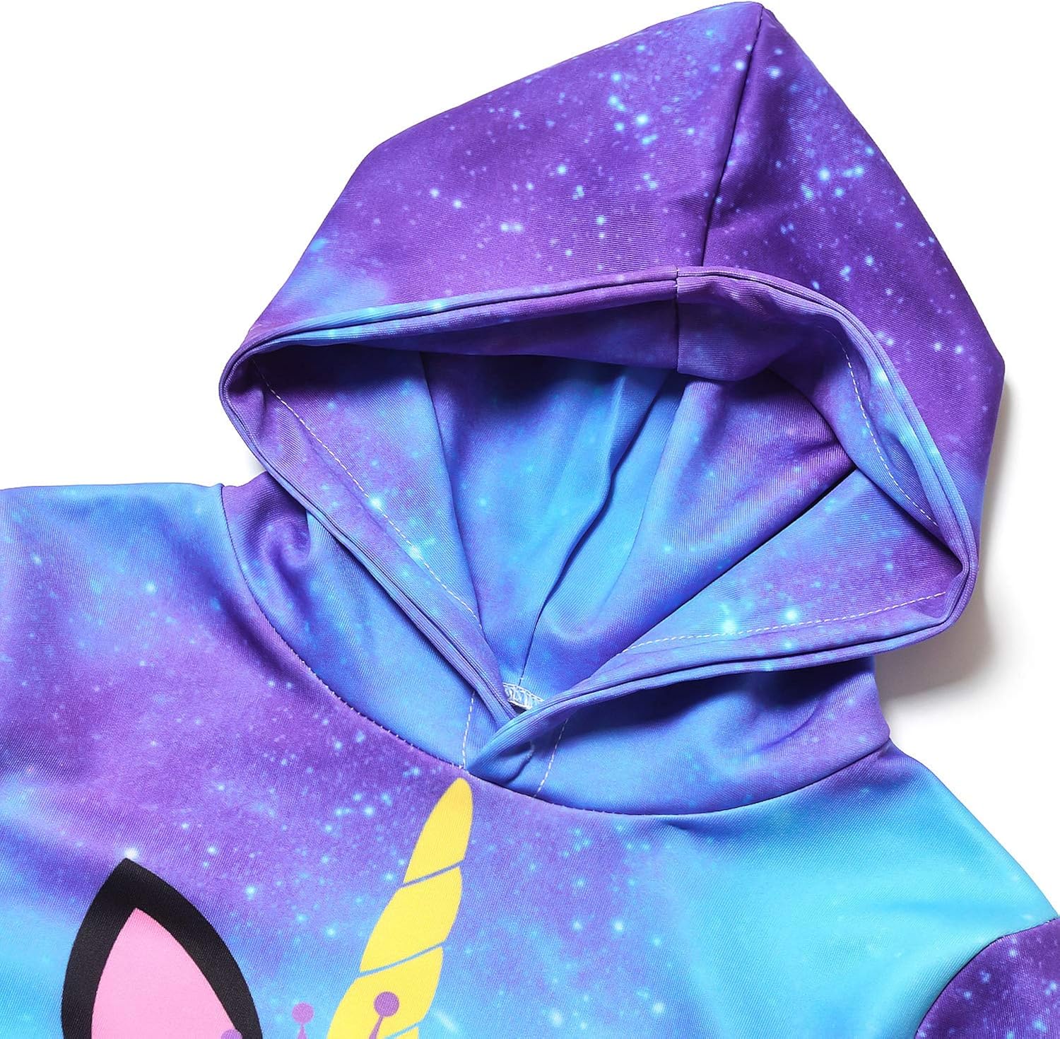 Kids Girls Unicorn Hoodie with Pockets Long Sleeve Pullover Sweatershirts: Clothing