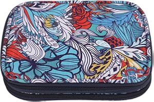 Xnferty Knitting Needles Case Crochet Bag Empty Knitting Needles Case Portable Travel Crochet Hooks Case Zipper Bags Knitting Needles Case with Knitting Needles Slots