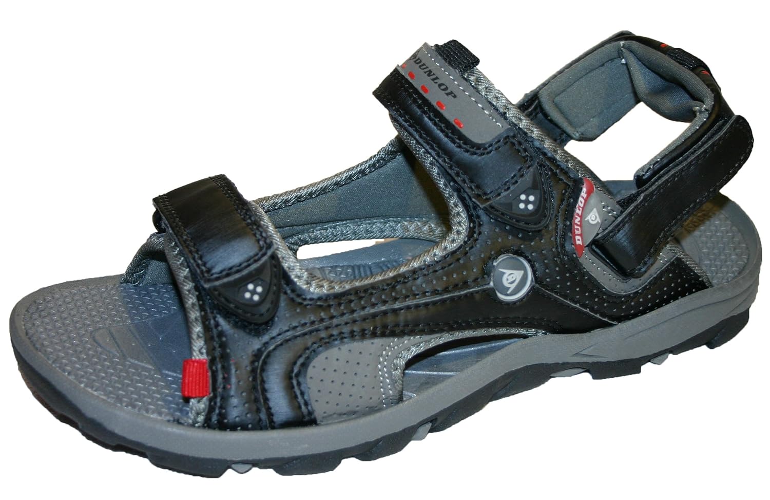 MENS VELCRO DUNLOP SPORTS WALKING SANDALS SIZE UK 6 12 BLACK/BROWN
