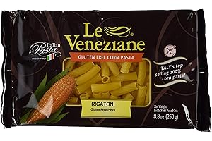Le Veneziane - Italian Rigatoni Pasta [Gluten-Free], (4)- 8.8 oz. Pkgs - PACK OF 4