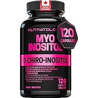 Nutratology Myo-Inositol & D-Chiro Inositol Capsules - PCOS Supplement for Women - Optimal 40:1 Ratio - For Hormonal Balance