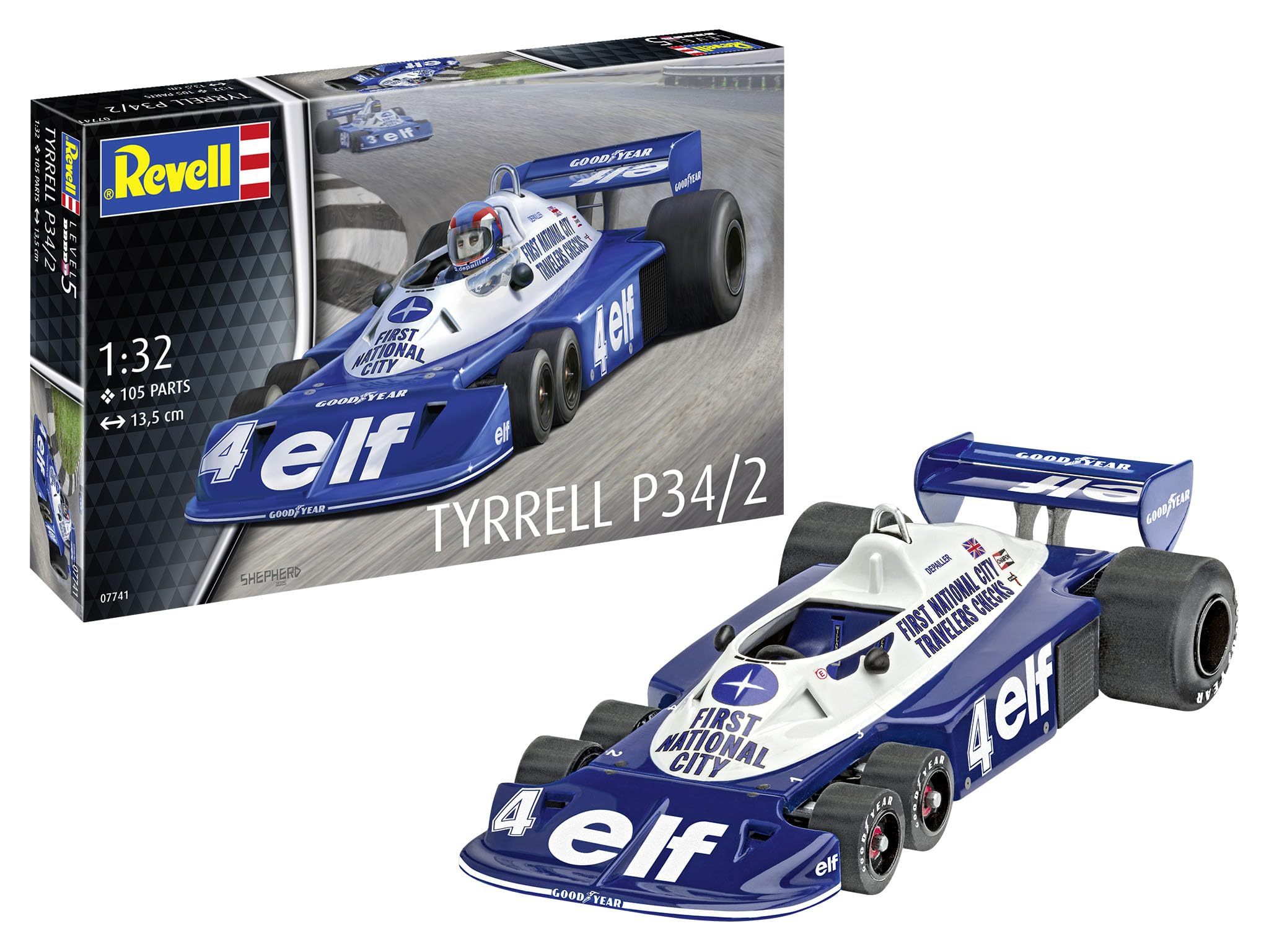 Revell 07741 Tyrrel P34/2 6-Wheeler 1:32 Scale Unbuilt/Unpainted Plastic Model Kit