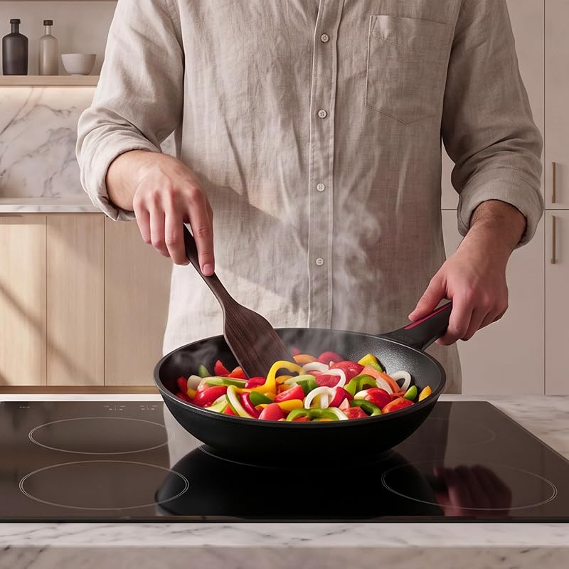 Poêle Wok 28 cm Revêtement Antiadhésif, Collection Gourmet+