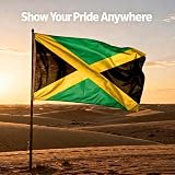 SHATCHI Jamaica Flag 5ft x 3ft with Brass Eyelets Polyester Banner view 9