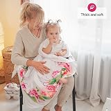 ODOXIA Baby Milestone Blanket Moon Size 130x100 cm Flowers Leaves Frames view 6