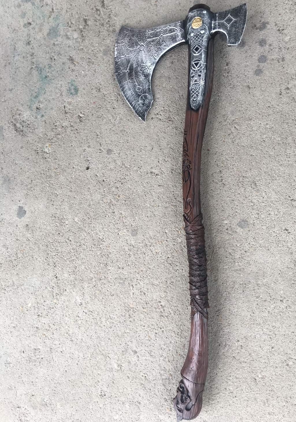 damdos Halloween Cosplay Props for God-War Axe Foam Leviathan Kratos Axes Weapon Birthday Gifts : Clothing