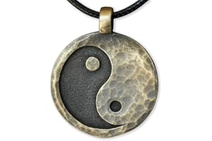 BALDUR JEWELRY Yin Yang Necklace For Men Ancient Looking High Quality Pendant Jewelry - Yin Yang Gifts - Viking Jewelry for Men