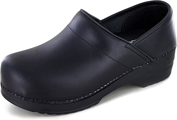 Amazon.com | WHITE MOUNTAIN Shoes Daryn Women's Clog, Black/Leather, 42 M | Mules & Clogs