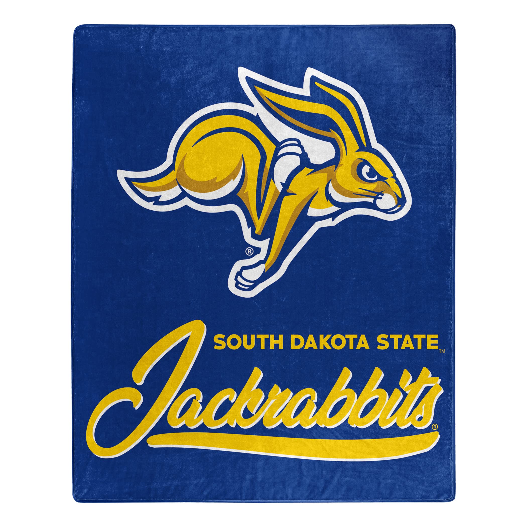 Northwest NCAA South Dakota State Jackrabbits Unisex-Adult Raschel Throw Blanket, 50" x 60", Signature Image