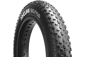 Hycline Fat Bike Replacement Tire: 20x4.0/26x4.0 Inch High-Performance Wear-Resistant Folding MTB Bicycle Tires, All-Terrain High-Density for Street or Trail Riding