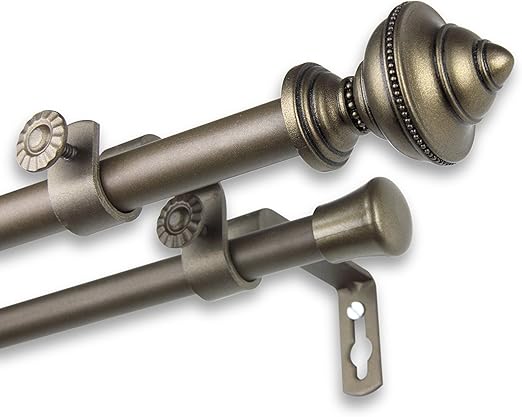 Amazon Com Rod Desyne Palace Double Curtain Rod 48 84 Antique