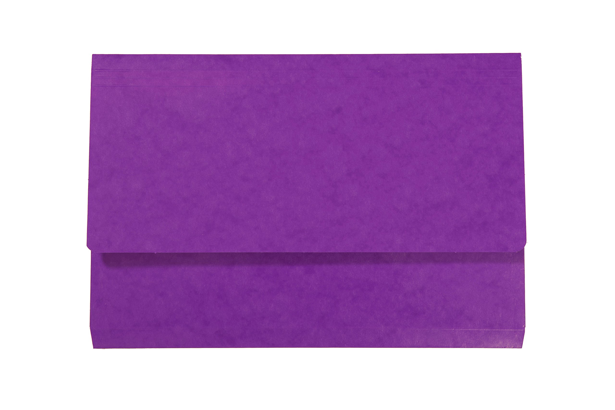 Exacompta Iderama Document Wallets, 265 gsm, Foolscap - Purple, Pack of 10