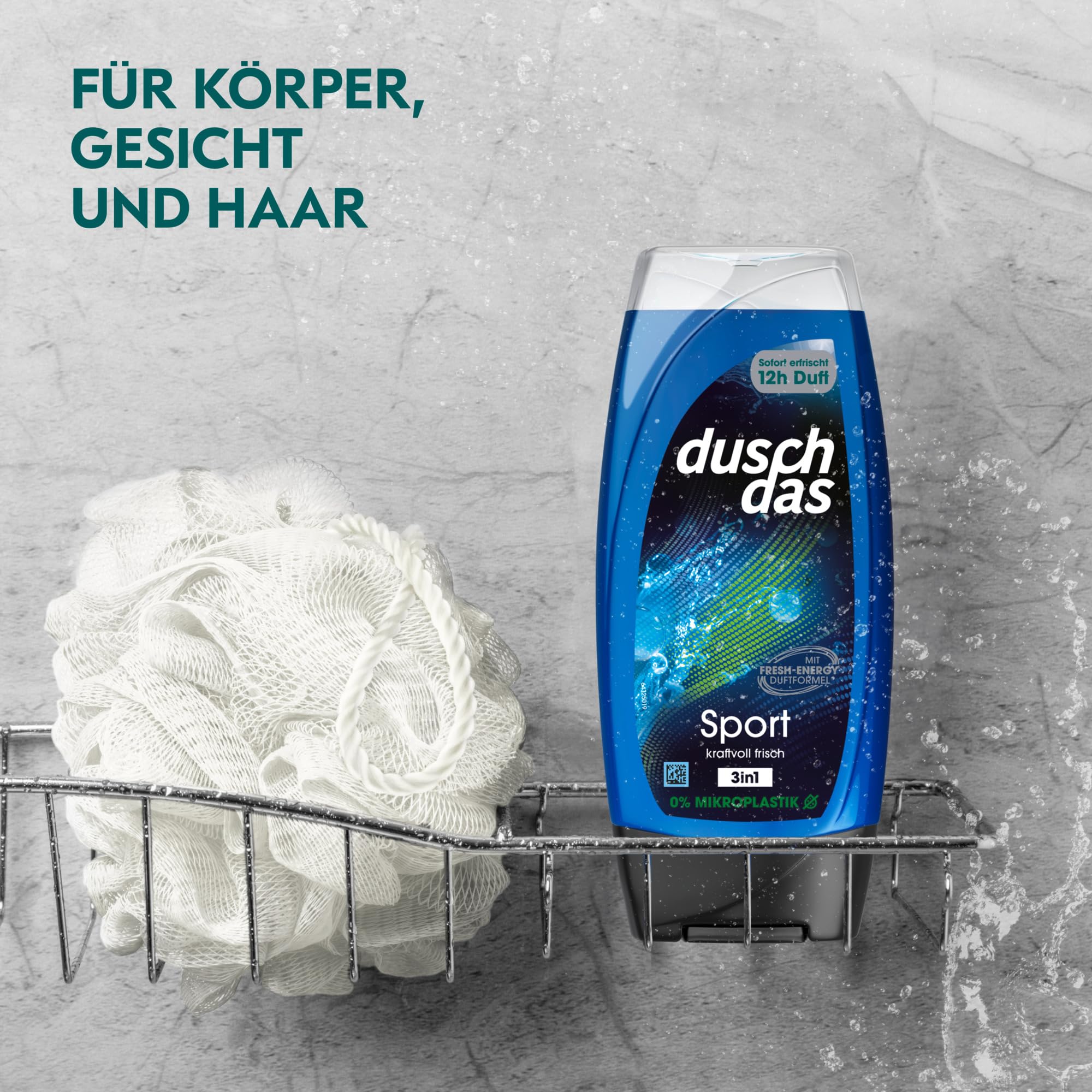 Duschdas 3-in-1 Duschgel & Shampoo Sport Duschbad mit Fresh-Energy-Duftformel sorgt für einen erfrischenden Start in den Tag 6x 225 ml 6