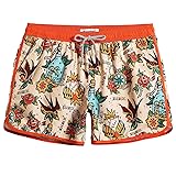 maamgic Mens Short 80s 90s Vintage Swim Trunks with