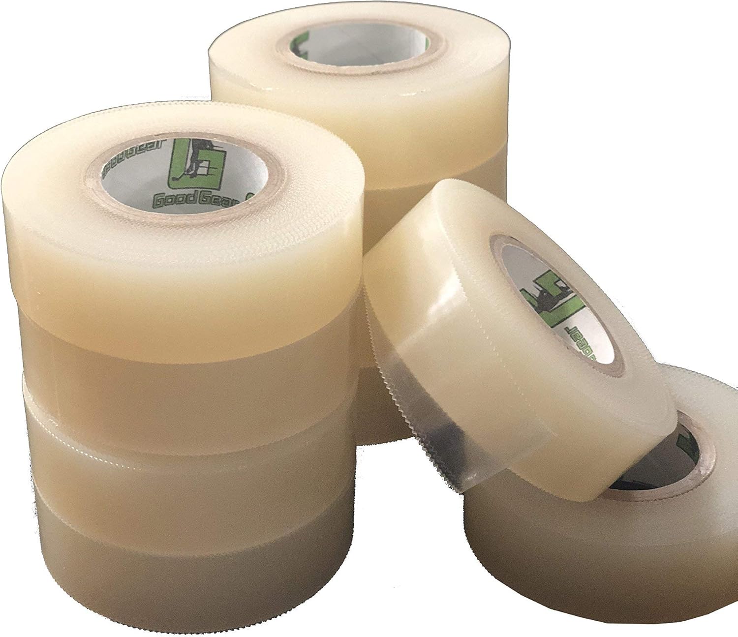 10 Pack Clear Sports Tape Hockey Tape for Socks and Gear, Easy to Stretch and Tear Shin Guard Tape by Good Gear : Sports & Outdoors
