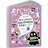 Cupkin Halloween Coloring &amp; Sticker Activity Book | 500+ Stickers | Spiral-bound kids craft format with 12 scenes, 12 art pages, side-by-side viewing, and an easy-peel design for ages 2&ndash;8