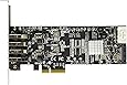4 Port PCI Express (PCIe) SuperSpeed USB 3.0 Card Adapter w/ 2 Dedicated 5Gbps Channels - UASP - SATA / LP4 Power