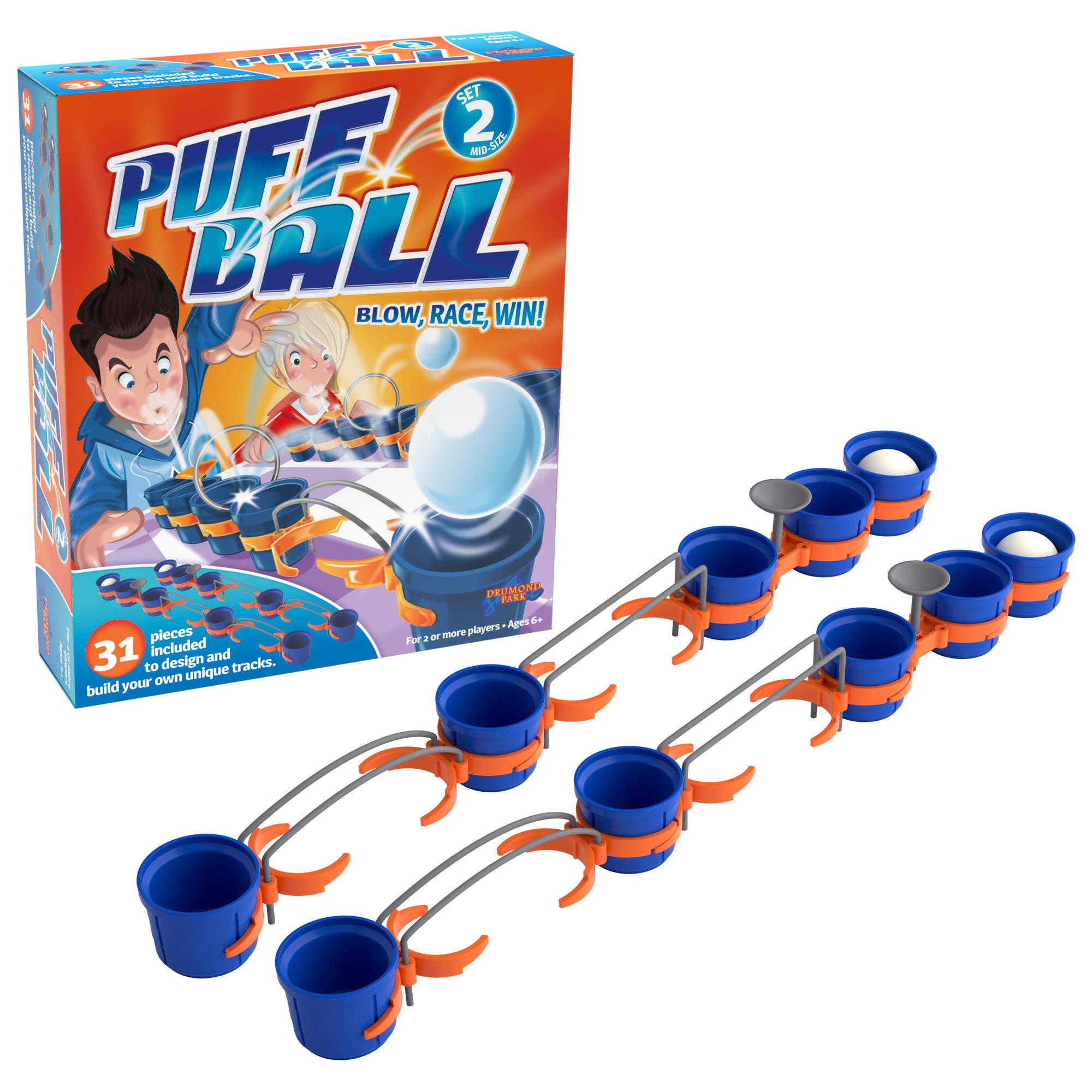 Drumond Park Puff Ball 2 Kids Action Game - Mid Size | Family Board Games For Kids | Children Action Game Suitable for Boys & Girls Ages 6 7 8 9+ Years