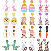 Taouzi Acrylic Earrings for Women Holiday Teardrop Dangle Earrings Set Holiday Jewelry Accessories for Women