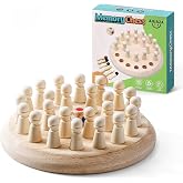 Wooden Memory Chess Matching Game: A Family Board Game Suitable for Children and Adults, Puzzle Toys Suitable for Ages 3, 4, 5, and 6, Birthday Gifts for Boys and Girls