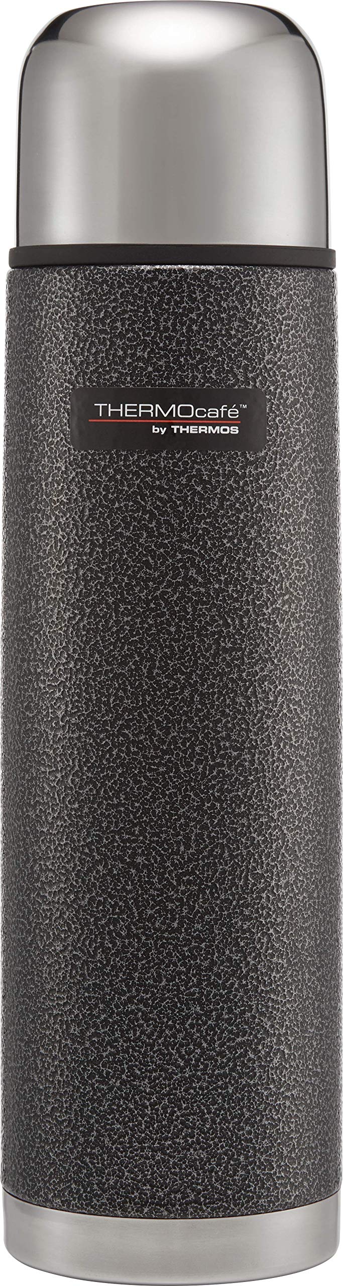 Thermos Stainless Steel Flask, Hammertone Grey, 1.0 L