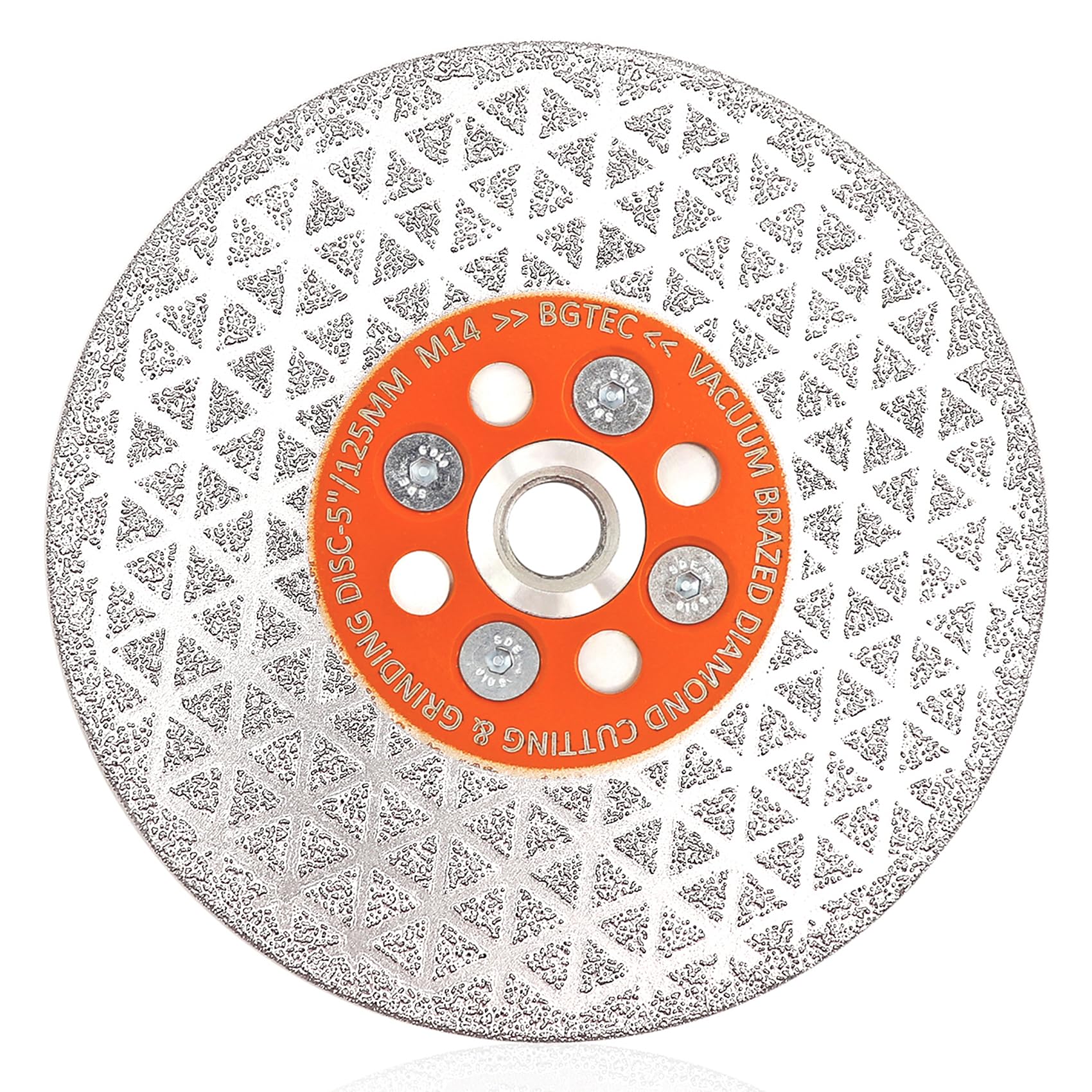 BGTEC Diamond Tile Cutting Wheel 125mm - Double Sided Diamond Grinding Cutting Disc for Porcelain Tiles,Granite,Marble,Concrete with M14 Thread