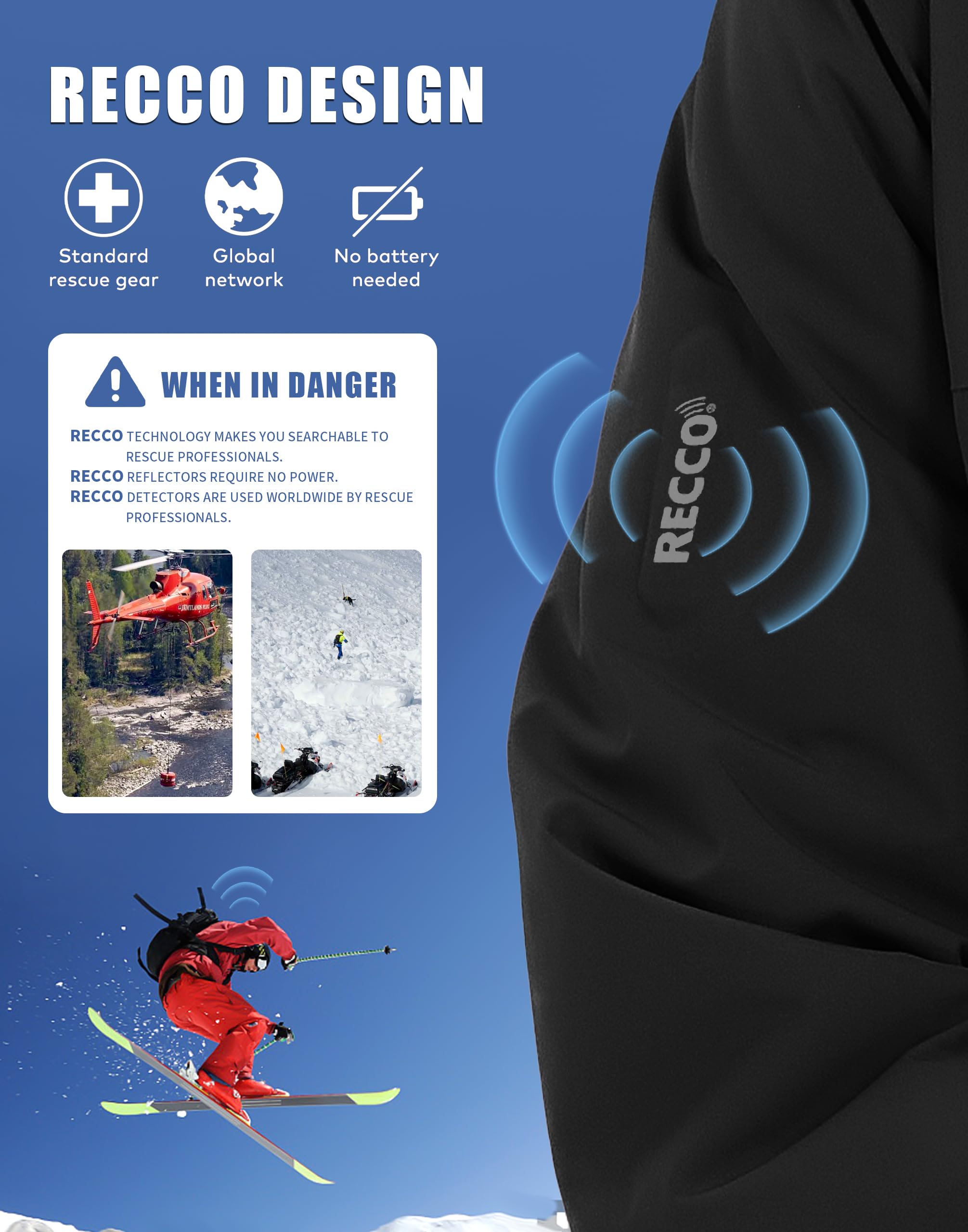 Pioneer Camp Herren Wasserdicht Skijacke Winddicht Snowboardjacke Warm Outdoor Winterjacke mit Kapuze Schwarz L 5