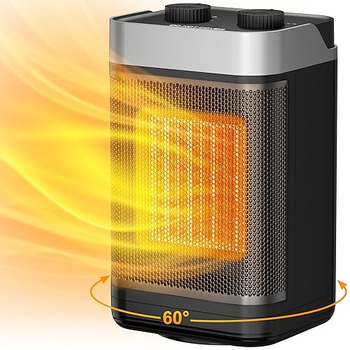 Space Heater Indoor, 1500W Portable Heater, 60°Oscillating