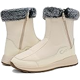 Aomigoct Winter Snow Boots for Women: Warm Comfortable Fur Lined Non-slip Mid Calf Booties Outdoor Walking
