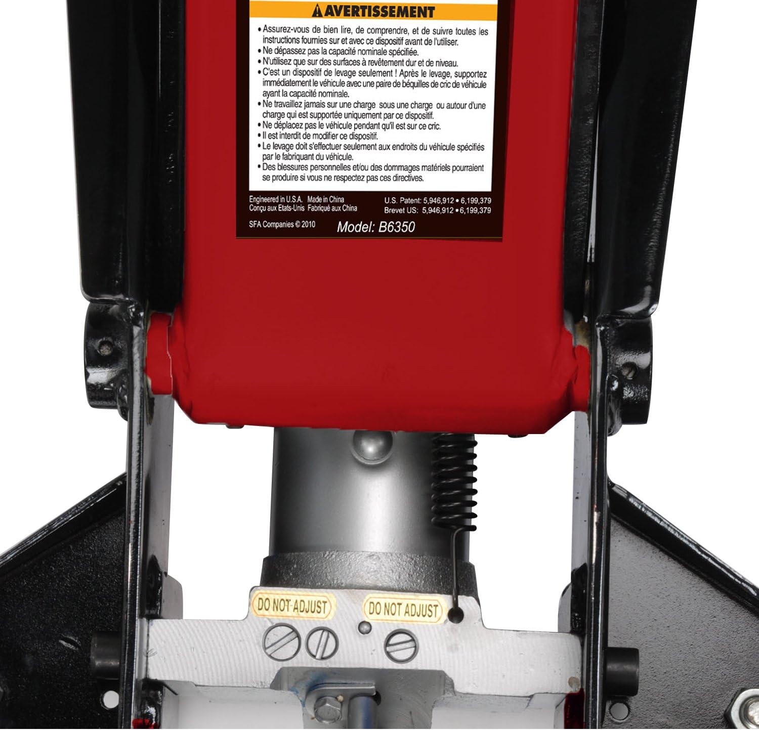 Blackhawk B6350 Black/Red Fast Lift Service Jack - 3.5 Ton Capacity: Automotive