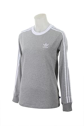 grey adidas long sleeve top womens