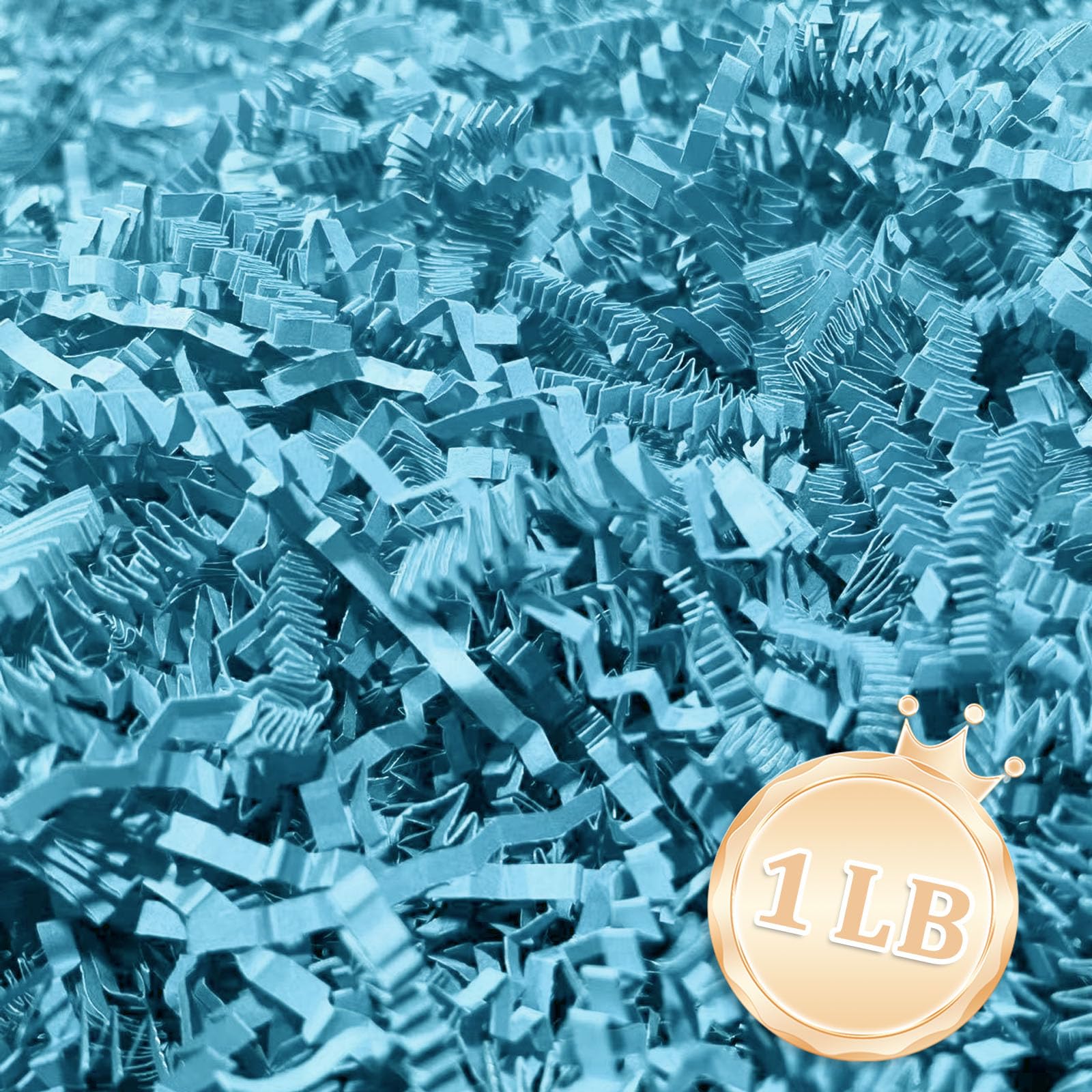 Photo 1 of 1 LB Deep Blue Crinkle Cut Paper Shred Filler Great for Gift Wrapping, Deep Blue Basket Fillers, Birthday, Gift Wrapping, Anniversary, Halloween Christmas Party Decor Filling Supplies