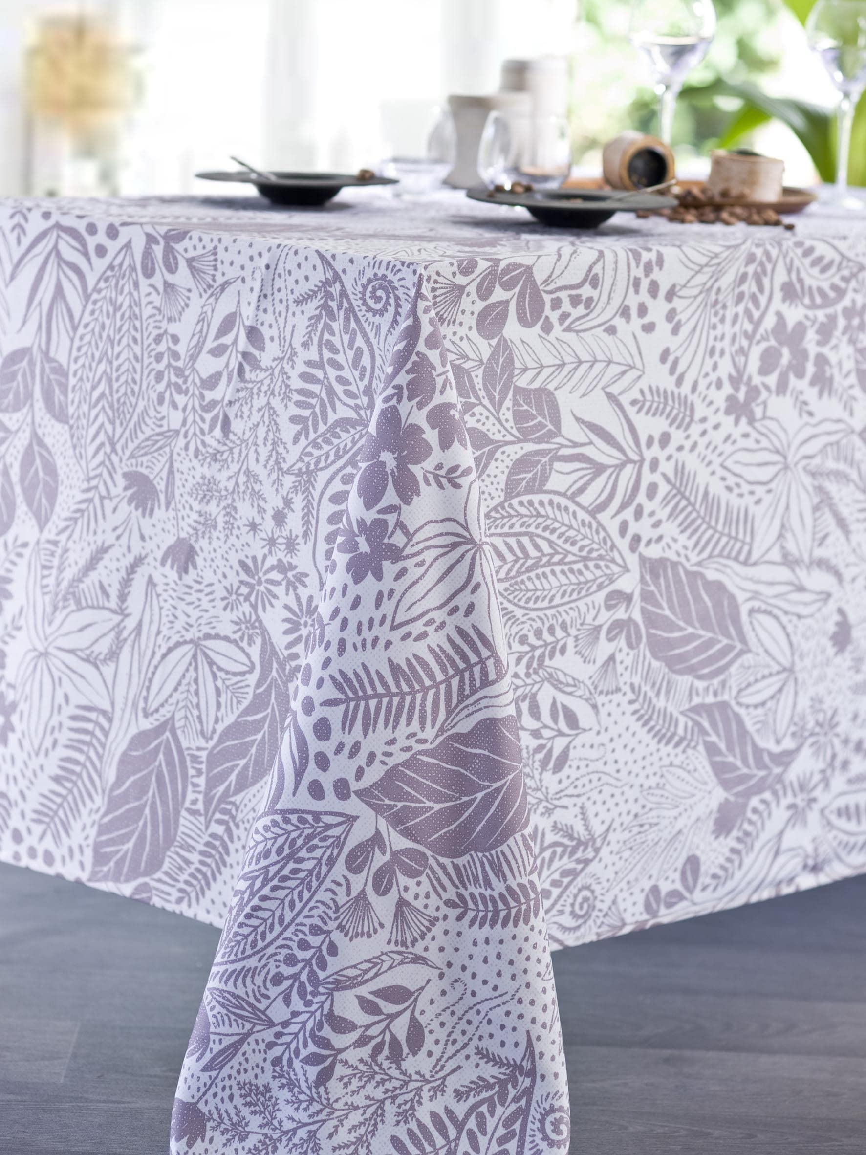 CALITEX Amazonas Polyester Tablecloth, Beige, 150 x 240 cm