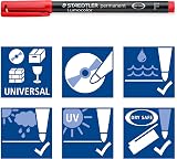 Staedtler 318 WP4 Lumocolor Permanent Pen Fine 0.6mm Assorted 8 Pack view 6