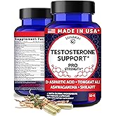 Lunakai USA Made Natural Testosterone Booster for Men with Tongkat Ali, Ashwagandha & Shilajit - Testosterone Supplement for Strength, Energy & Stamina, 60ct