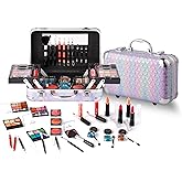 Hot Sugar All In One Makeup Set for Teenager Girls 10-12 Full Makeup Kit for Beginners Includes Eye Shadow Palette Blush Lip Gloss Lipstick Eye Pencil Brush Mirror (Purple Heart)