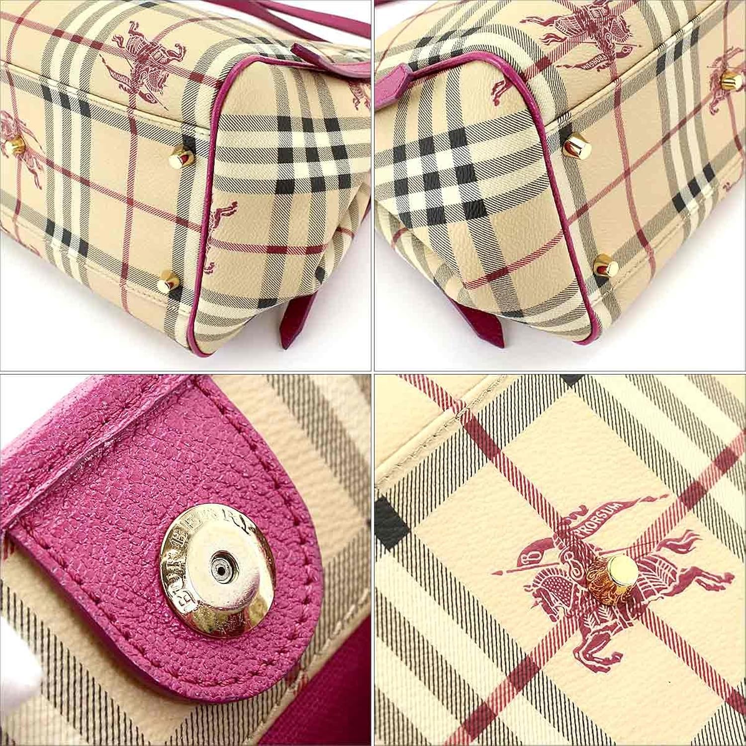 バーバリー Burberry ヘイマーケット チェック トート バッグ Pvc ベージュ 希少 中古 ピンク B07fnjybj4 レザー バーバリー Burberry ヘイマーケット チェック トート バッグ Pvc ベージュ 希少 中古 ピンク B07fnjybj4 レザー
