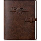 Artmag Photo Album 4x6 320 Photos, Thick Leather Cover Picture Album with 20 PCS Kraft Writing Paper Holds 320 Vertical Photos for Family Wedding Anniversary Classic