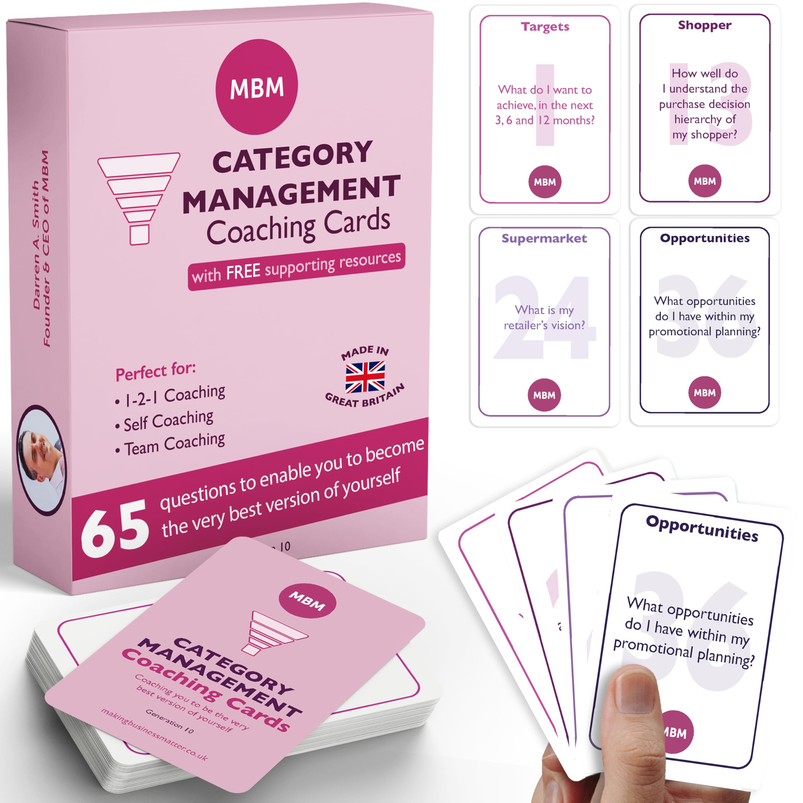 MBM Management Coaching Cards (Category Management) – 80 Prompts for Strategy, Buying & Retail Management Skills | Flash Cards for Managers, Coaching & Training