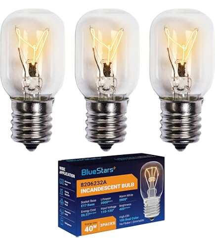 8206232A Whirlpool Microwave Light Bulb Replacement – 125V 40W E17 – 2 Pack