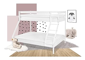 Xxl Discount Triple Sleeper Bunk Bed White Colour Wooden