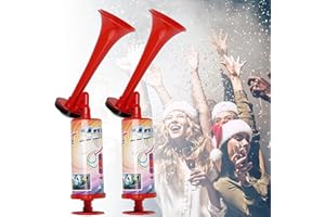 QIDOE Air Horn, Handheld Air Horns Super Loud Noisemakers Reusable Sports and Marine Signal Safety Alarm for Boating, Sports Events, Graduation, Birthday Parties - Large Size