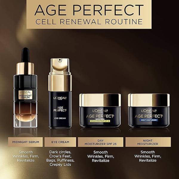 LOREAL PARIS AGE PERFECT CELL RENEWAL ANTI-AGING DAY MOISTURIZER WITH BROAD SPECTRUM SPF 25 SUNSCREEN, ANTIOXIDANTS, AND VITAMIN E 1.7OZ