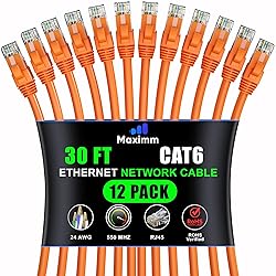 Maximm Cat 6 Ethernet Cable 30 ft
