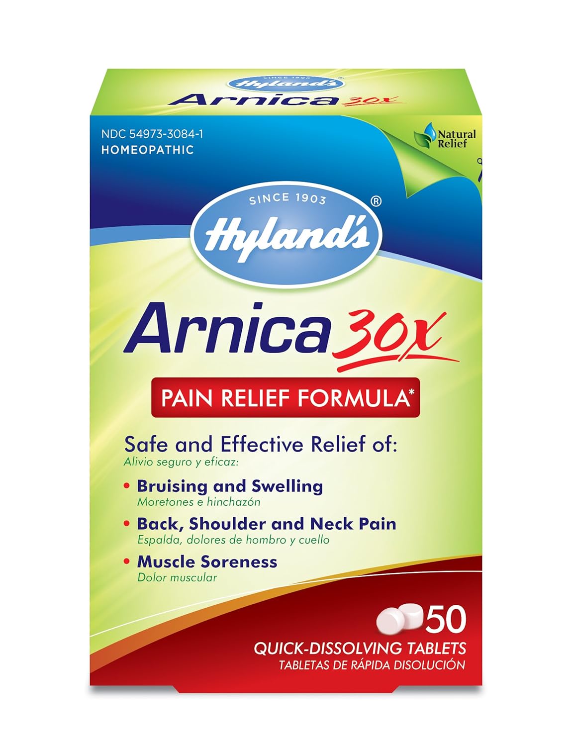 Arnica Montana 30x Tablets by Hyland's, Natural Relief of Bruises, Swelling and Muscle Soreness, 50 Count: Beauty